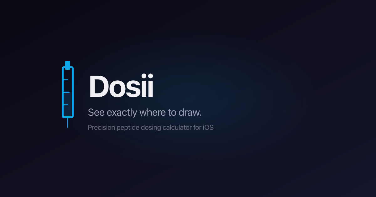 Dosii: a one-time-purchase peptide calculator with local data and a visual result